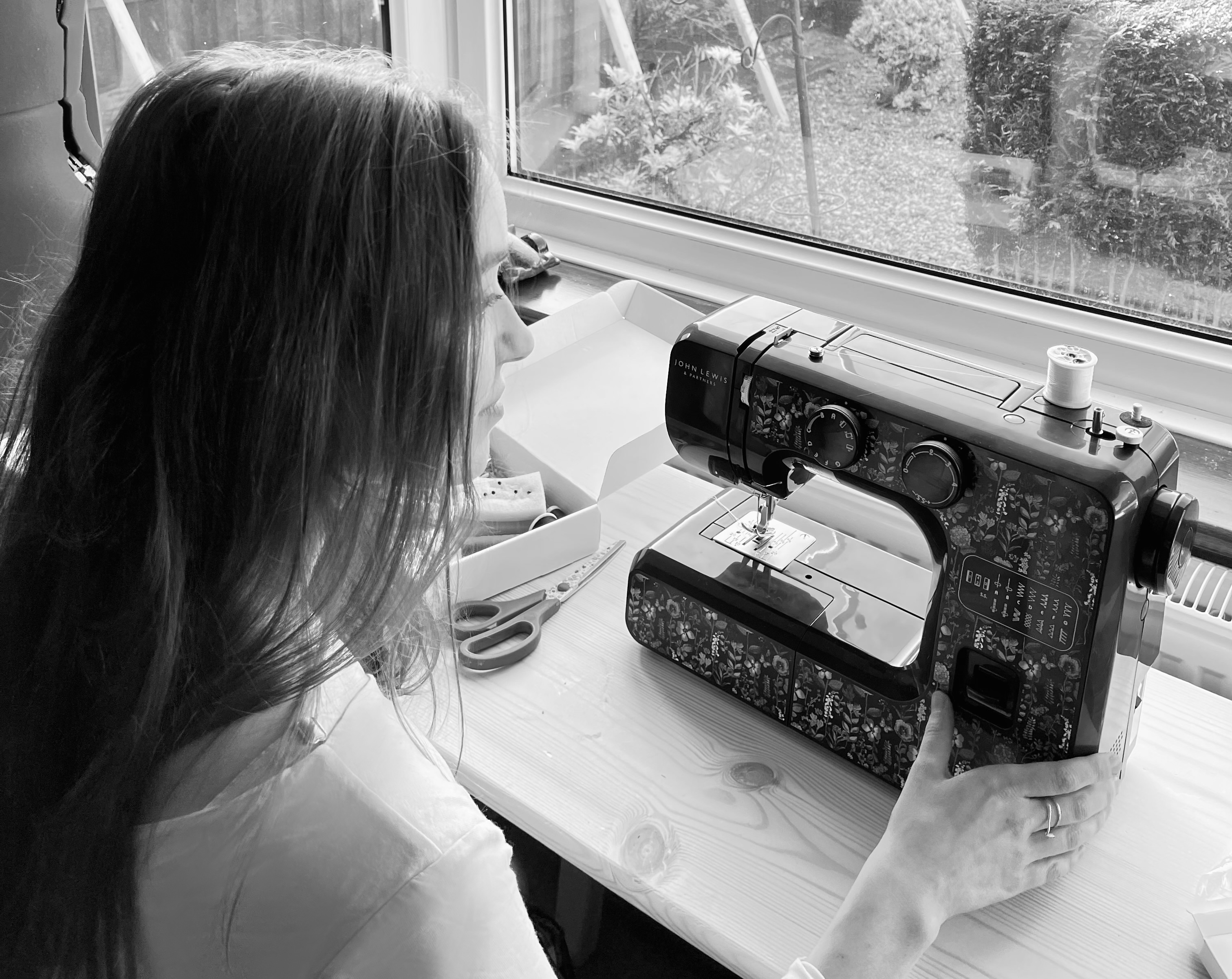 Sewing a dress from reclaimed fabric
